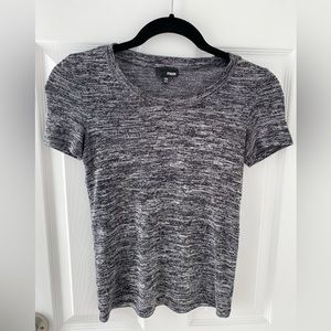 Aritzia Wilfred Free Dark Gray Heather Stretch Knit Shirt XXS